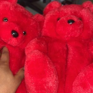 Red Bear Bedroom Shoes